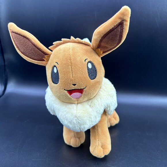 Pokémon Standing Smiling Eevee Plush Plushie Doll Stuffed Toy Official 2023 - Picture 1 of 11